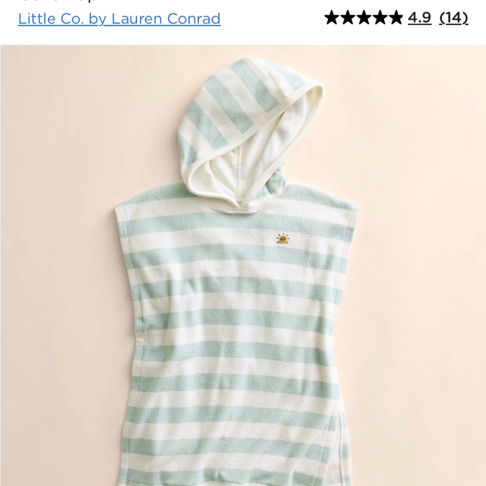 Little Co. by Lauren Conrad Striped Hooded Towel 6-12 months